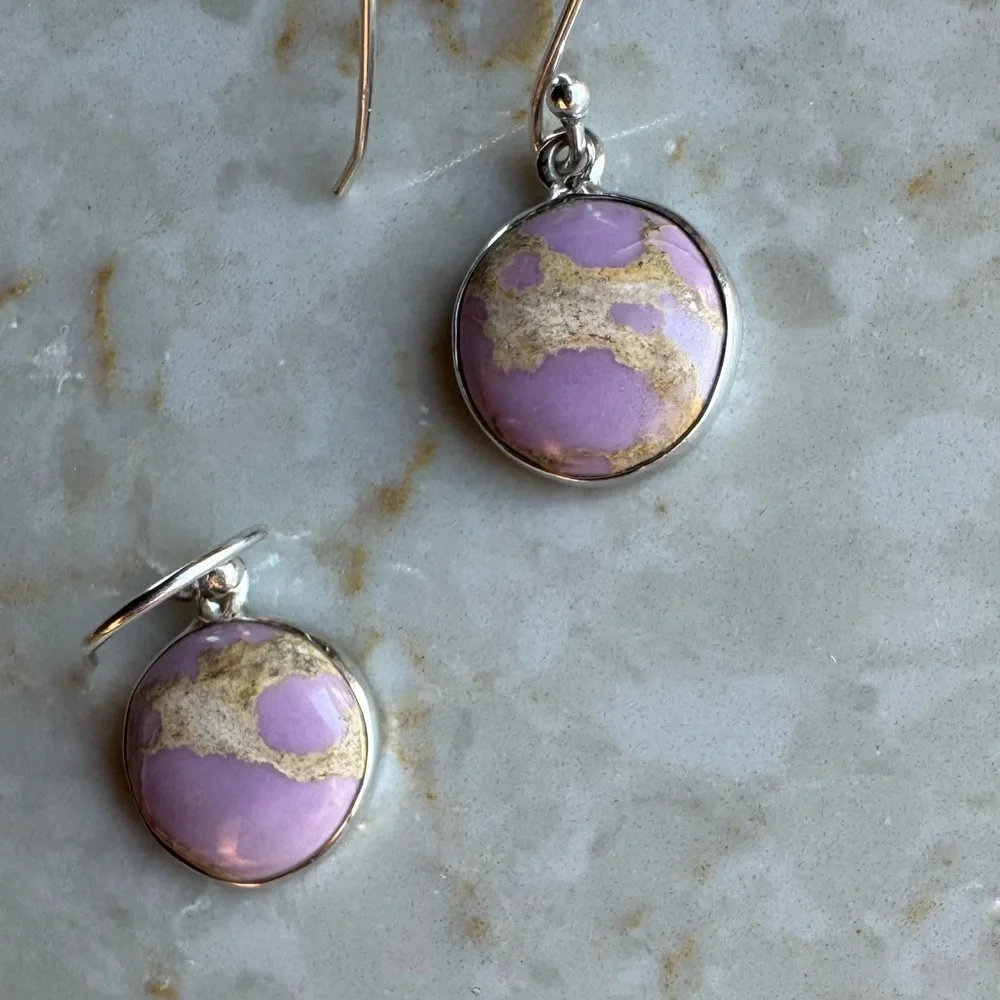 NWOT Sundance Flowering Dunes Earrings, Phosphosiderite, Sterling Silver